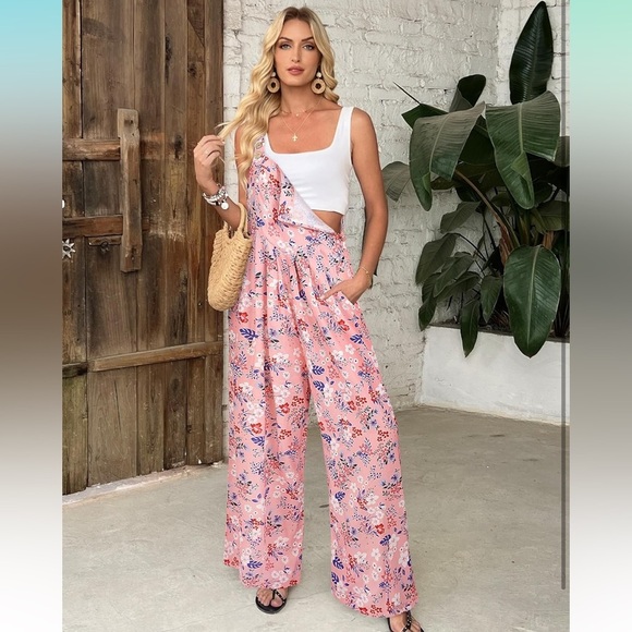 Floral Pink Jumpsuit - Picture 3 of 15